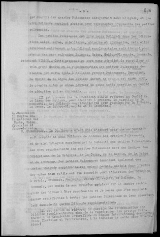 Conversation du 3 février 1919 à 11h. Sous-Titre : Conférences de la paix