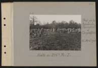Près de la route de Clermont à Compiègne. Halte du 316e RI