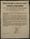 Proclamation du gouvernement provisoire de la République française : encore deux jours, et la paix publique sera complètement rétablie !