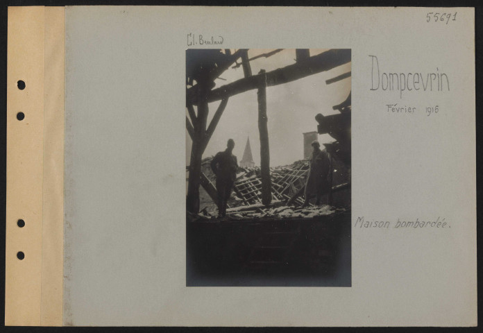 Dompcevrin. Maison bombardée