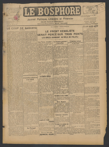 Septembre 1921 - Le Bosphore