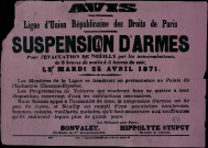 Suspension d'Armes pour l'évacuation de Neuilly Par les non-combattants