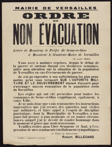 Ordre de non évacuation