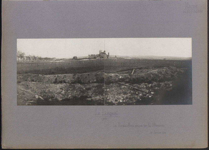 Le Linguet (Près) (Marne). La Merdouillerie occupée par les Allemands