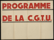 Programme de la CGTU