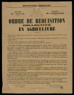 Ordre de réquisition collective en agriculture