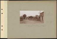 Neuflize. Un coin du village pendant l'occupation allemande. La place et l'église