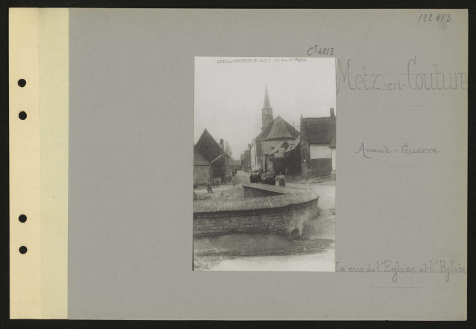 Metz-en-Couture. La rue de l'Église et l'église