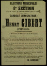 Candidat démocratique : Henry Gibert