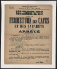 Réglementation sur la fermeture des cafés et des cabarets