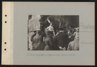 Ricquebourg. Au château : représentation du théâtre aux armées : pendant un entr'acte