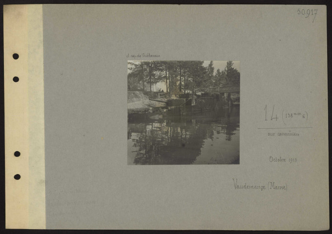 Vaudemange (Marne). 14 (138,6 mm) sur canonnière