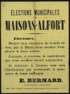 Elections municipales de Maisons-Alfort : Candidature E. Bernard