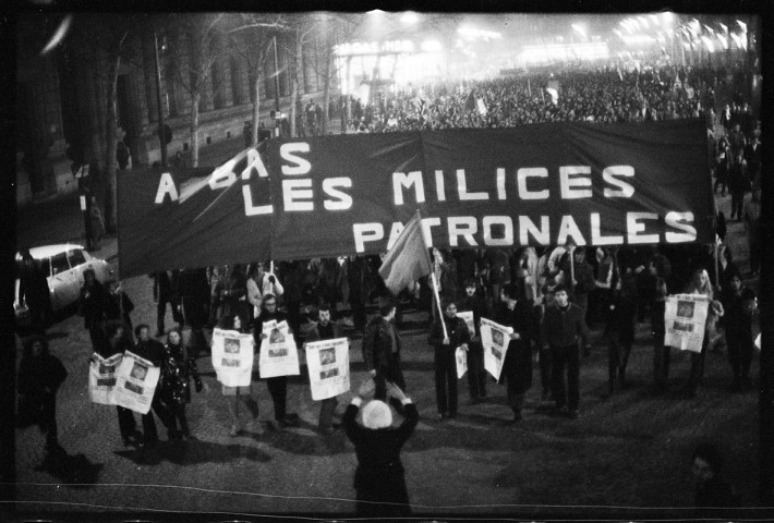 Manifestation à Charonne suite à l'assassinat de Pierre Overney