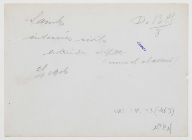 Saintes. Internés civils. Entrée du dépôt (nouvel abattoir)