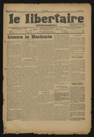 1911 - Le Libertaire