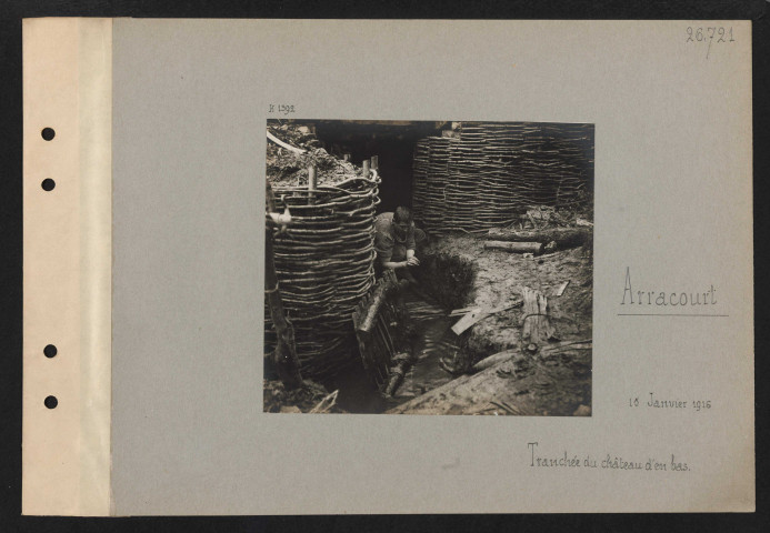 Arracourt. Tranchée du château d'en bas