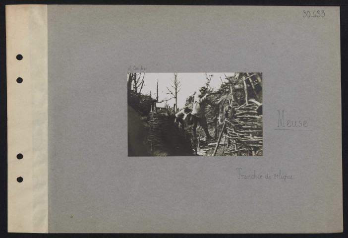 Meuse. Tranchée de deuxième ligne
