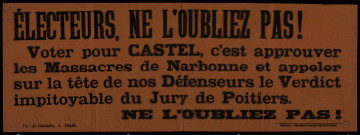 Voter pour Castel, c'est approuver les Massacres de Narbonne