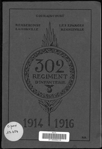 Historique du 302ème régiment d'infanterie