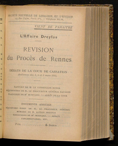 Septembre 1904 - Bulletin officiel de la Ligue des Droits de l'Homme