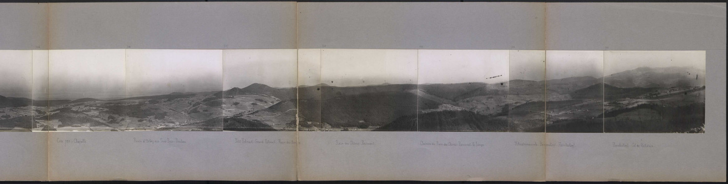 7e armée. Groupe des canevas de tir. Station-observatoire d'infanterie Ribout (Immerlins-Kopf). Echelle de 1 mm pour 1/1000e. Hornleskopf. Col de Wettstein
