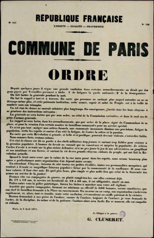 N°101. Il règne une grande confusion dans certains arrondissements