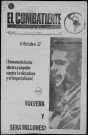 El Combatiente n°37, 8 de octubre de 1969. Sous-Titre : Organo del Partido Revolucionario de los Trabajadores por la revolución obrera latinoamericana y socialista