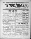 Anónimos (1944 : n°1). Sous-Titre : portavoz de la 26a división de la Agrupación de guerrilleros "Reconquista de España", Anderi (gérant)