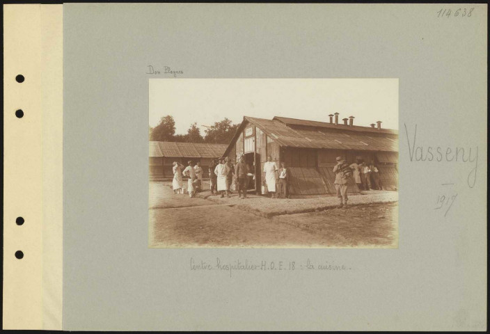 Vasseny. Centre hospitalier hôpital d'origine d'étape 18 : la cuisine