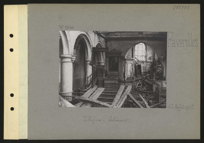 Faverolles. L'église : intérieur