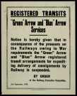Registered transits : Green Arrow and Blue Arrow Services