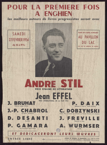 Pour la première fois à Enghien : André Stil... Dédicaceront leurs oeuvres