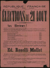 Élections du 21 août : Donner Vos votes au Républicain Ed. Roselli-Mollet