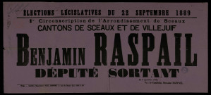 Élections législatives Cantons de Sceaux et de Villejuif : Benjamin Raspail