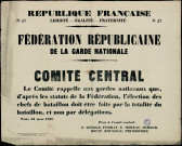 N°47. Le comité rappelle aux gardes nationaux l'élection des chefs de bataillon