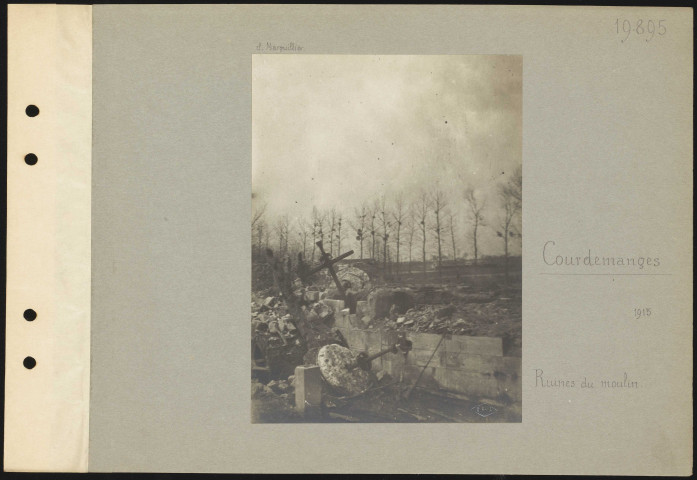 Courdemanges. Ruines du moulin