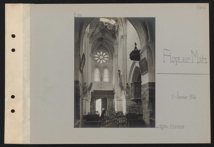 Roye-sur-Matz. L'église : intérieur