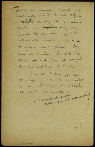 Correspondance « sans intérêt » (sic). 28 novembre 1921 au 24 décembre 1922