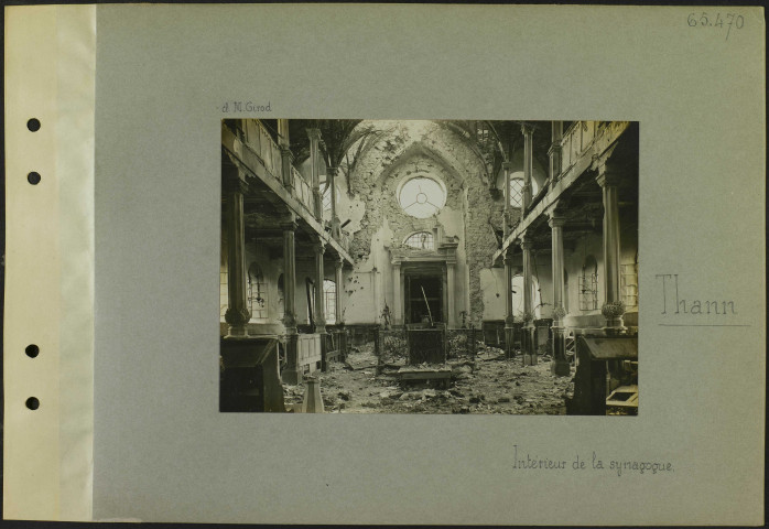 Thann. Intérieur de la synagogue
