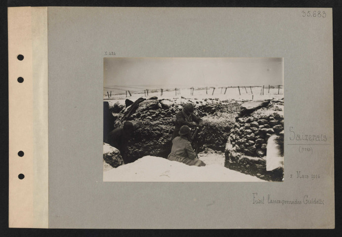 Saizerais (près). Fusil lance-grenades Guidetti