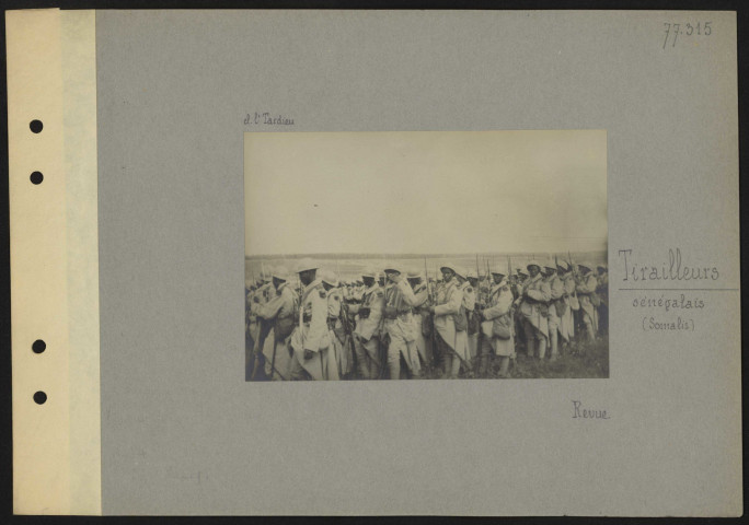 [S.l.]. Tirailleurs sénégalais (Somalis). Revue