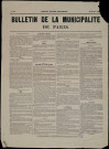 Bulletin de la municipalité de Paris n° 13 : affiches… Habillement de la garde nationale…