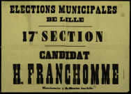 Elections municipales de Lille : H. Franchomme