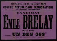 Comité Républicain Démocratique : Candidat Émile Brelay