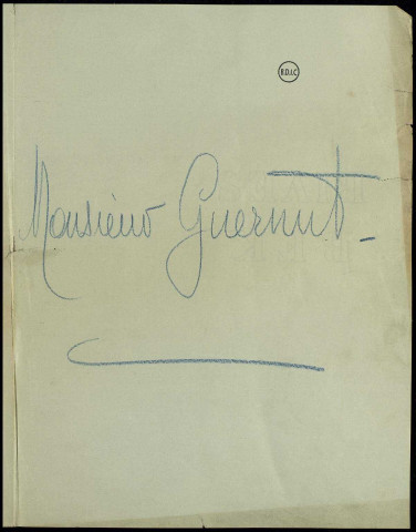 Blanche Maupas : Fragment du manuscrit du "Fusillé" du 31/05/1933