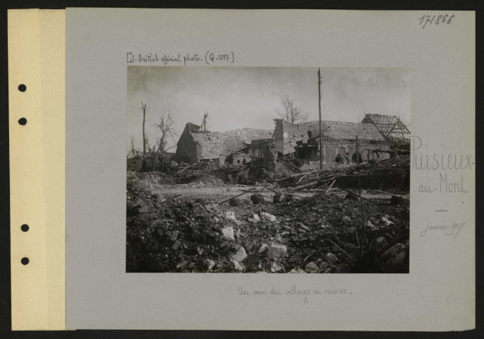 Puisieux-au-Mont. Un coin du village en ruines
