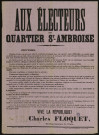 Quartier St-Ambroise : Candidature Charles Floquet
