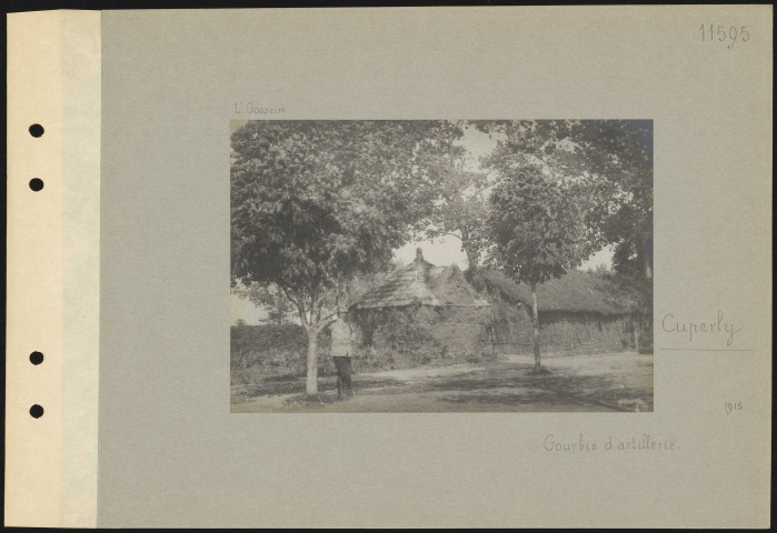 Cuperly. Gourbis d'artillerie