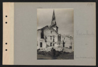 Mont-sur-Meurthe. Maison bombardée près de l'église